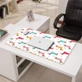 thumbnail image 3 of Long Mouse Pads for Desk,Colorful Funny Dachshund Desk Mats on Top Of Desks, Desk Mouse Pad Extra Large with 3mm Non-Slip Base and Stitched Edge for Gaming,Office,Work,Home 31.5"x15.7", 3 of 6