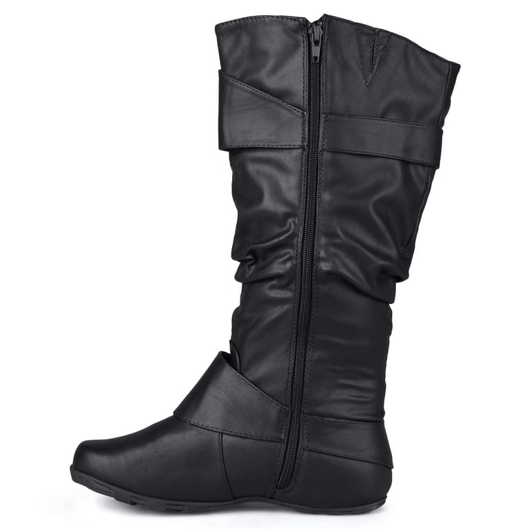Brinley Co. Extra Wide Calf Knee High Slouch Buckle Boots (Women's) 