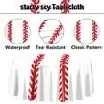 thumbnail image 3 of 3Pcs Baseball Tablecloths - 84inch Round Baseball Party Table Covers Red White Baseball Pattern Table Cloth for Kids Sports Baseball Birthday Party Supplies, 3 of 14
