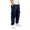 Navy@GC@, variant on CONZONE Kids Boys Baggy Cargo Pants Wide Leg Casual Pants for Child Elastic Waist School Fall Winter Outdoor Jogger Pants with Pockets