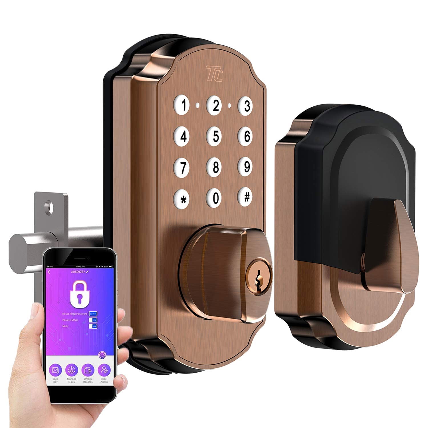 TURBOLOCK TL115 Smart Lock with Keypad Digital Deadbolt with App IP65