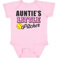 thumbnail image 3 of Inktastic Auntie's Little Pitcher Softball Girls Baby Bodysuit, 3 of 5