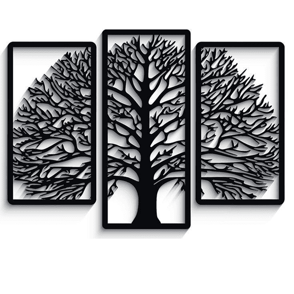 Cuadro Decorativo de Metal con Diseño colleción de árbol Extra grande