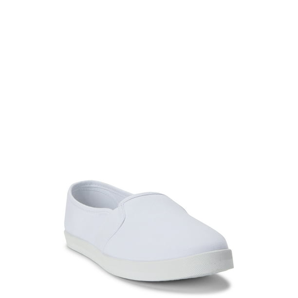 time and tru white canvas shoes
