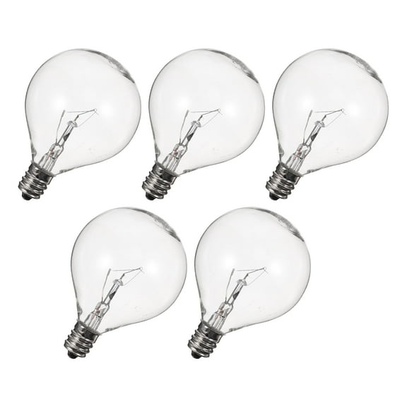 5PCS E12 Fragrance Wax Diffuser Lamp Dimmable Globe Clear Light Bulb 25W