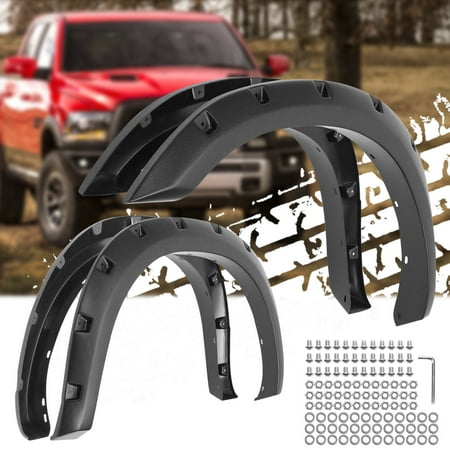 - For 2500 3500 Black 2010-2015 Dodge Ram Pocket Style Rivet Fender Flares Front + Rear Wheel Fender Flares Body Truck 4 Pack