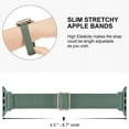 thumbnail image 3 of LEIXIUER 2 Pack Slim Stretchy Compatible with Apple Watch Bands 38mm 40mm 41mm 42mm 44mm 45mm Ultra 49mm Women,Lady Nylon Thin Elastics Solo Loop Straps Replacement iWatch Series 8 7 6 SE 5 4 3 2 1, 3 of 7