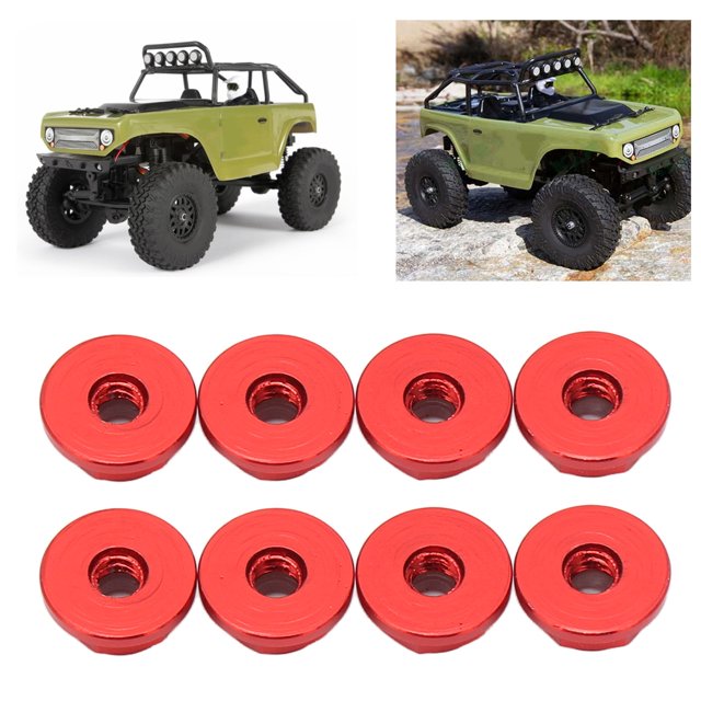 1/24 M2 Anti Écrou en Vrac, Hexagonale Auto-Serrure Écrous Nylon Doublure Auto-Serrure Alliage d'Aluminium Haute Résistance 8 Pièces pour la Réparation Bleu, Noir, Rouge, Or