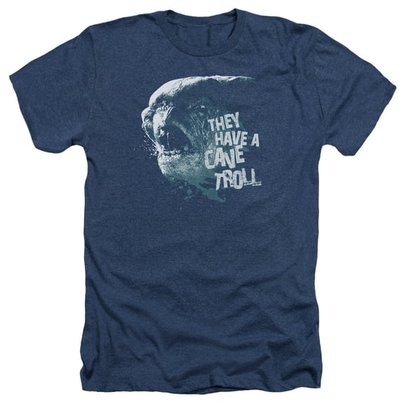 Lor Cave Troll Officially Licensed Heather Adult T Shirt