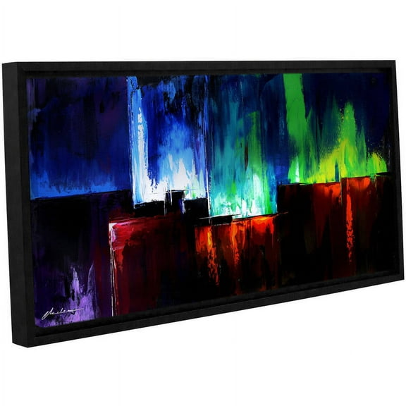 ArtWall Milen Tod "Pillars" Gallery-wrapped Floater-framed Canvas