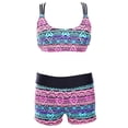 thumbnail image 1 of Conjuntos de bañador,Traje de baño deportivo de 3 piezas para mujer Conjunto de traje de baño deportivo con calzoncillos tipo bóxer Vhermosa FLD-2129, 1 of 4