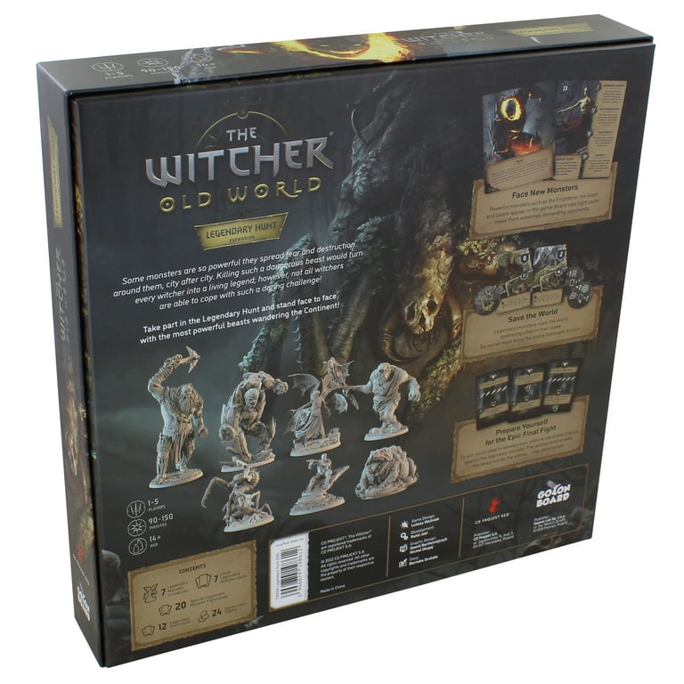 The Witcher Old World Legendary Hunt Board Game Expansion - New Game Mode with 7 Huge Boss Monsters! Fantasy Strategy Game for Adults, Ages 14+, 1-5 Players, 90-150 Min Playtime, Made by Go On Board The Witcher Old World Legendary Hunt Board Game Expansion - New Game Mode with 7 Huge Boss Monsters! Fantasy Strategy Game for Adults, Ages 14+, 1-5 Players, 90-150 Min Playtime, Made by Go On Board