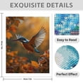 thumbnail image 3 of Diamond Art Kit for Adults, Kingfisher Autumn Flight Scene Diamond Painting for Adults Beginners, DIY Diamond Art Painting Kits, 5D Diamond Painting Crafts for Home Decor 12x16 Frameless, 3 of 7