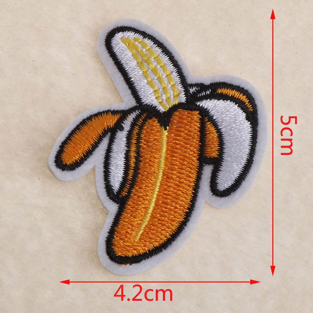 Fruit Banana Embroidered Iron on Patches for Clothing DIY Apparel Accessory NICA