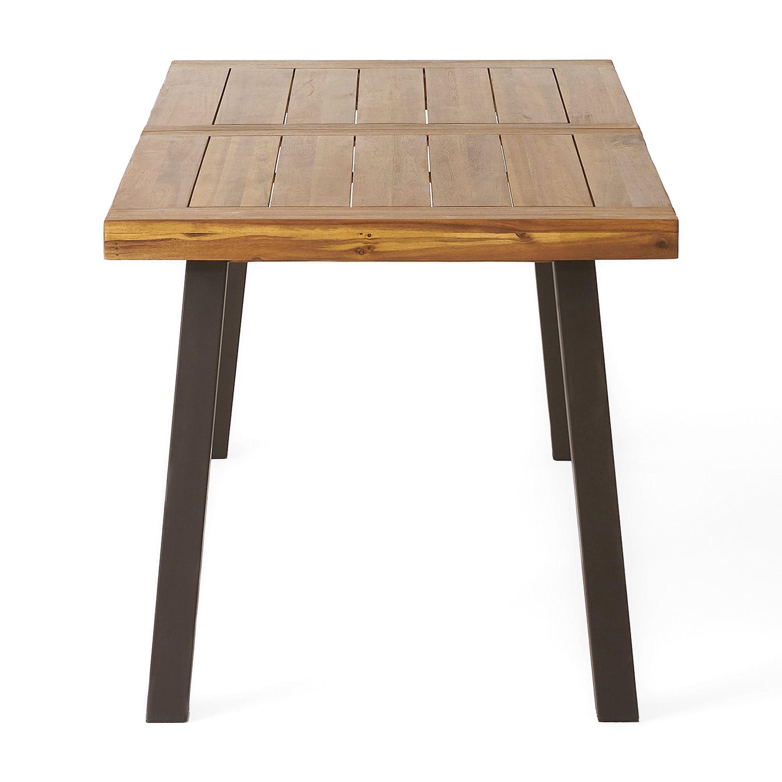 Noble House Gabrielle Natural Stained Acacia Wood Kitchen and Dining Table for Dining Room