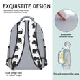 thumbnail image 4 of Black Cat and Yarn White Pattern Backpack for School, Cute School Bag with Adjustable Shoulder Straps and Padded Back, 15.3"x11"x6.7", 4 of 4