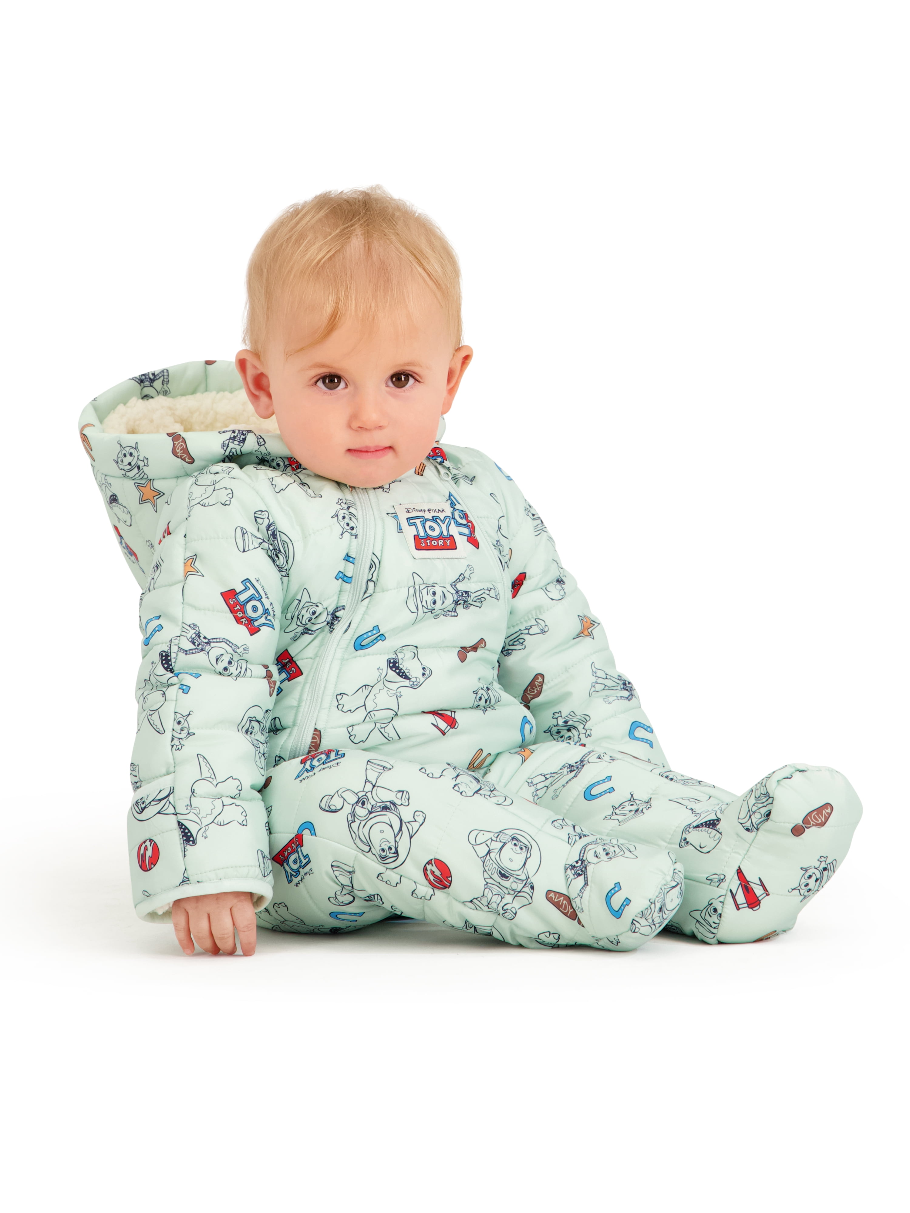 Character Baby Hooded Puffer Pram Suit, Sizes 0-9 Months