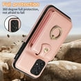 thumbnail image 4 of Asuwish Compatible with Samsung Galaxy A33 5G Wallet Phone Case Screen Protector Ring Crossbody Strap Stand Credit Card Holder RFID Cell Cover for A 33 33A Women Girls Rose Gold, 4 of 8