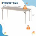 thumbnail image 3 of 47" Rectangular Folding Table, Portable Folding Table for Indoor/Outdoor, Activity Table with Anti Slip Table Legs, Space Saving, Kids Foldable Table for Classroom, Nursery, Beige, 3 of 7