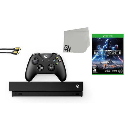 Microsoft Xbox One X 1TB Gaming Console Black with Battlefront II BOLT AXTION Bundle Used