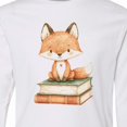 thumbnail image 4 of Inktastic Fox and Books Long Sleeve Youth T-Shirt, 4 of 5