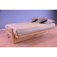 thumbnail image 4 of Woodbury Full Size Futon Sofa and Drawer Set, Natural Finish Hardwood Frame And Soft Suede Innerspring Mattress, 4 of 4