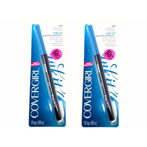2x CoverGirl Ink It! By Perfect Point Plus Aquamarine Ink 240 Eye Liner