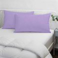 thumbnail image 4 of Purple Small Pillow Covers, Modern Pure Lavender Purple Soft Breathable Throw Pillow Cases with Invisible Zipper, Decorative Pillowcase Pillows Protectors for Sofa Bed Chair 12"x20", 4 of 9