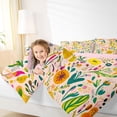 thumbnail image 4 of Feelyou Cartoon Flower Teens Twin Comforter Sets, Kawaii Plant Leaves Bedding Set, 2pcs, 4 of 8
