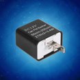 thumbnail image 3 of Universal Motorcycle Turn Signal Indicator 2-Pin Speed Adjustable LED Flasher Relay 12V Black, 3 of 3