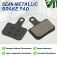 thumbnail image 4 of 2set Disc Brake Pad 1.16" x 1.2" Semi-Metallic Resin Bike Brake Pads with Spring and Pin for BB7 M355 M446 M640 Mountain Road Bikes, Black, 4 of 7