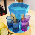 thumbnail image 5 of XKHAZA 6 Shot Glass Dispenser and Holder, Multiple 6 Shot Dispenser for Filling Liquids, Carrier Liquor Dispenser with Opener, Gifts Drinking Games for Bar Cocktail Wine Party, 5 of 6