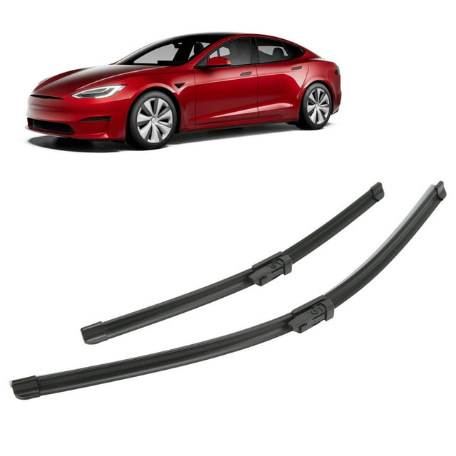 Wiper Blades Replace, Anti Aging Scratch Free Perfect Match Easy Installation Windshield Wiper Blade 1076730 00 B for Model 3 2017 Onwards