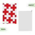 thumbnail image 2 of Honeii Red Cross 1 Print Golf Towel, Golf Towels for Golf Bag with Carabiner Clip, Tri-fold Waffle Pattern Golf Towel, 2 of 6