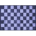 thumbnail image 1 of Ahgly Company Machine Washable Indoor Rectangle Checkered Blue Modern Area Rugs, 2' x 3', 1 of 4