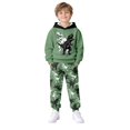 thumbnail image 2 of Kiijoy Boys Sweatsuit Dinosaur Graphic Hoodie Jogger Pants Outfits Fall Winter Clothes Set, 2 of 8