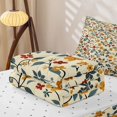 thumbnail image 5 of Erosebridal Cartoon Blossom Zipper Twin Comforter Sets with Fitted Sheet and 2 Pillowcases, Groovy Floral Zipper Bedding Set, Reversible, Rust Blue, Reversible, 5 of 7