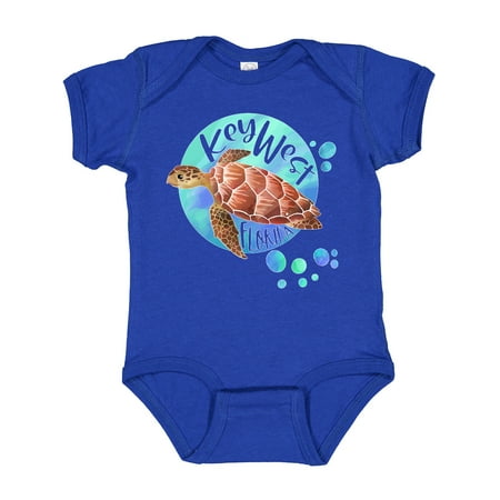 

Inktastic Key West Florida Swimming Sea Turtle with Bubbles Boys or Girls Baby Bodysuit