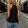 thumbnail image 5 of Wensltd Women's Tank Tops Sleeveless High Halter Neck Loose Solid Blouse Soft Lightweight Comfy Casual Tunic For Daily Outdoor Wear, 5 of 6