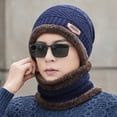 thumbnail image 4 of Grandest Birch 1 Set Unisex Winter Hat Scarf Set Thick Soft Plush Knitted Elastic Anti slip Neck Head Cold Resistant Outdoor Skiing Camping Beanie Neck Wrap Set, 4 of 8