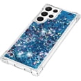 thumbnail image 6 of Slim Fit Phone Case for Samsung Galaxy S22 Ultra, Glitter Liquid Quicksand Effect Silicone Soft TPU Case with Camera Lens and Screen Protection for Galaxy S22 Ultra,LSWT Blue, 6 of 14