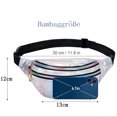 thumbnail image 2 of Rawiri Riñonera Mujer, Riñonera Metálica Resistente al Agua, 3 Compartimentos, Bandolera para Niña, Bolso, Funda para Móvil, Bolsa para Viajes y Senderismo, 2 of 4