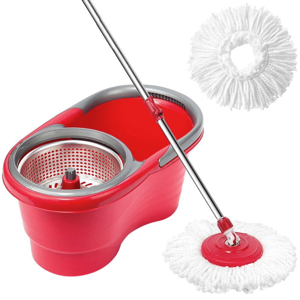 CleanWise Spin Mop&Bucket System, Detachable Spinning Basket & Wet and
