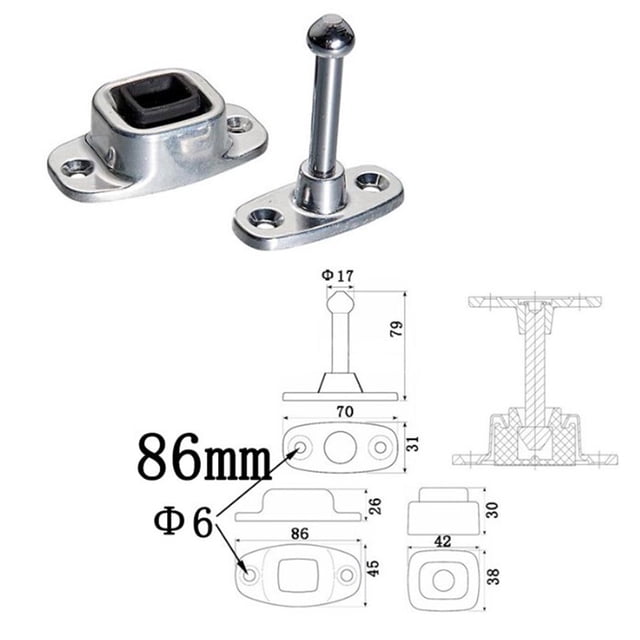 Bgsha Attrape-Porte en Aluminium pour Camping-Car, Support de Porte Résistant aux Intempéries, Installation Facile, Accessoire RV