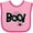Pink and Fuchsia, variant on Inktastic Halloween Boo with Spider and Web in Black Boys or Girls Baby Bib