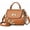 Brown, variant on Women Flip up Embroidered Satchel Lightweight Totes Top Handle Purses and Handbag Crossbody Shoulderbag for Lady
