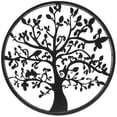thumbnail image 3 of SAFAVIEH Tree of Life 20 in. Round Wall Art, Flat Black, 3 of 5