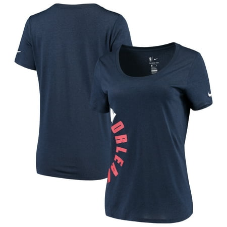 Women's Nike Navy New Orleans Pelicans Sideout Performance T-Shirt