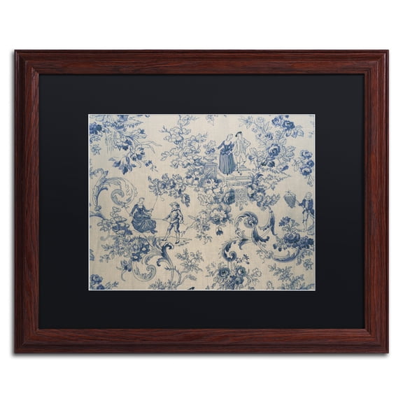 Trademark Fine Art 'Toile Fabrics I' Matted Framed Art by Color Bakery
