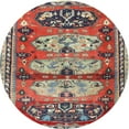 thumbnail image 1 of Ahgly Company Indoor Round Traditional Brown Red Persian Area Rugs, 4' Round, 1 of 6